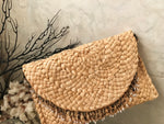 Load image into Gallery viewer, beach bags handmade straw clutch
