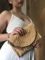 Load image into Gallery viewer, beach bags handmade straw clutch beach outfit
